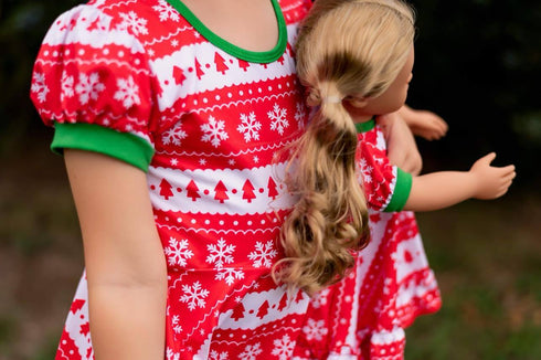 christmas-sweater-dress-just-for-littles®️ - Sophia's Style -7