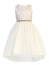 Sweet Kids Girls Embroidered Tulle Overlay Rhinestone Christmas Dress 6M-16 - SophiasStyle.com
