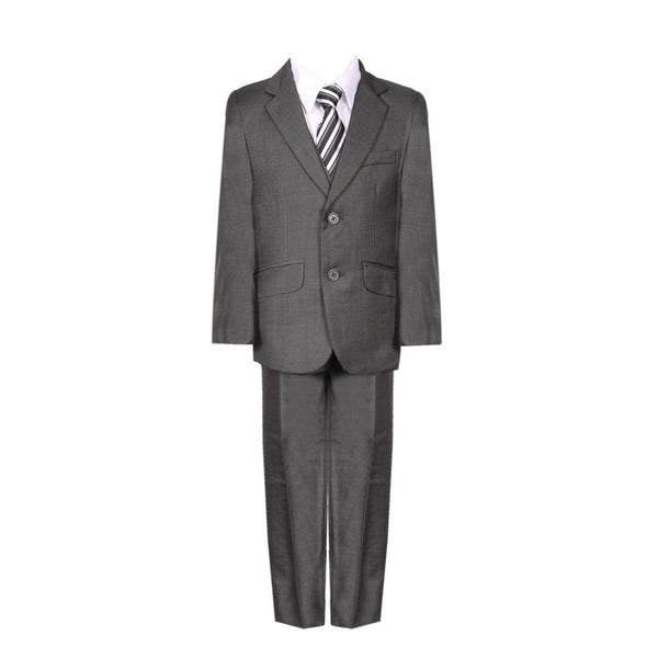 Little Boys Charcoal Fancy 5 Piece Vest Jacket Pants Special Occasion Suit 2-7 - SophiasStyle.com