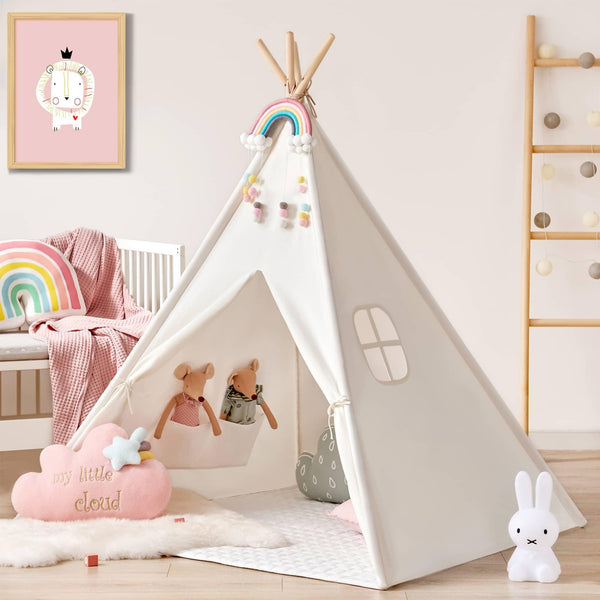 tiny-land®-teepee-for-kids-with-mat-Tiny Land-Sophia's Style-Tent-1