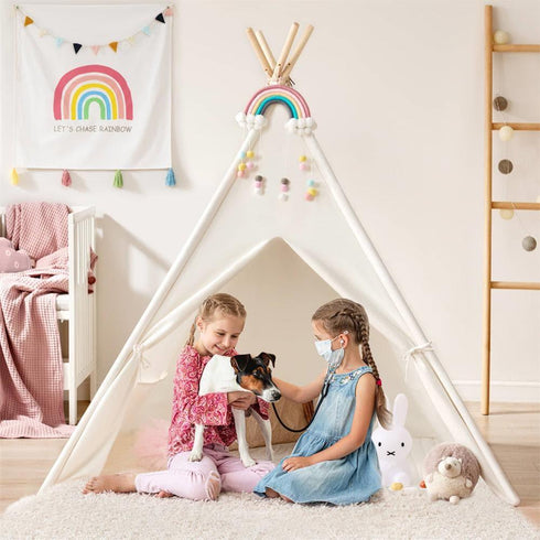 tiny-land®-teepee-for-kids-with-mat--Sophia's Style--2