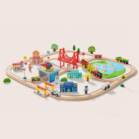 tiny-land®-wooden-train-set-110-pcs--Sophia's Style--3