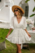 Tiered Surplice Half Sleeve Midi Dress main image 0
