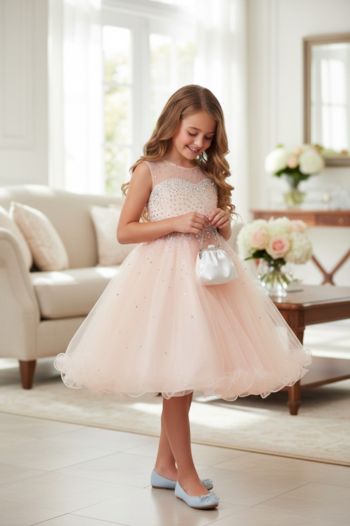 pink and green floral dress Keeper Embassy London USA Women's workwearedit Child  Size:child-8 inspired binding detail Delicate