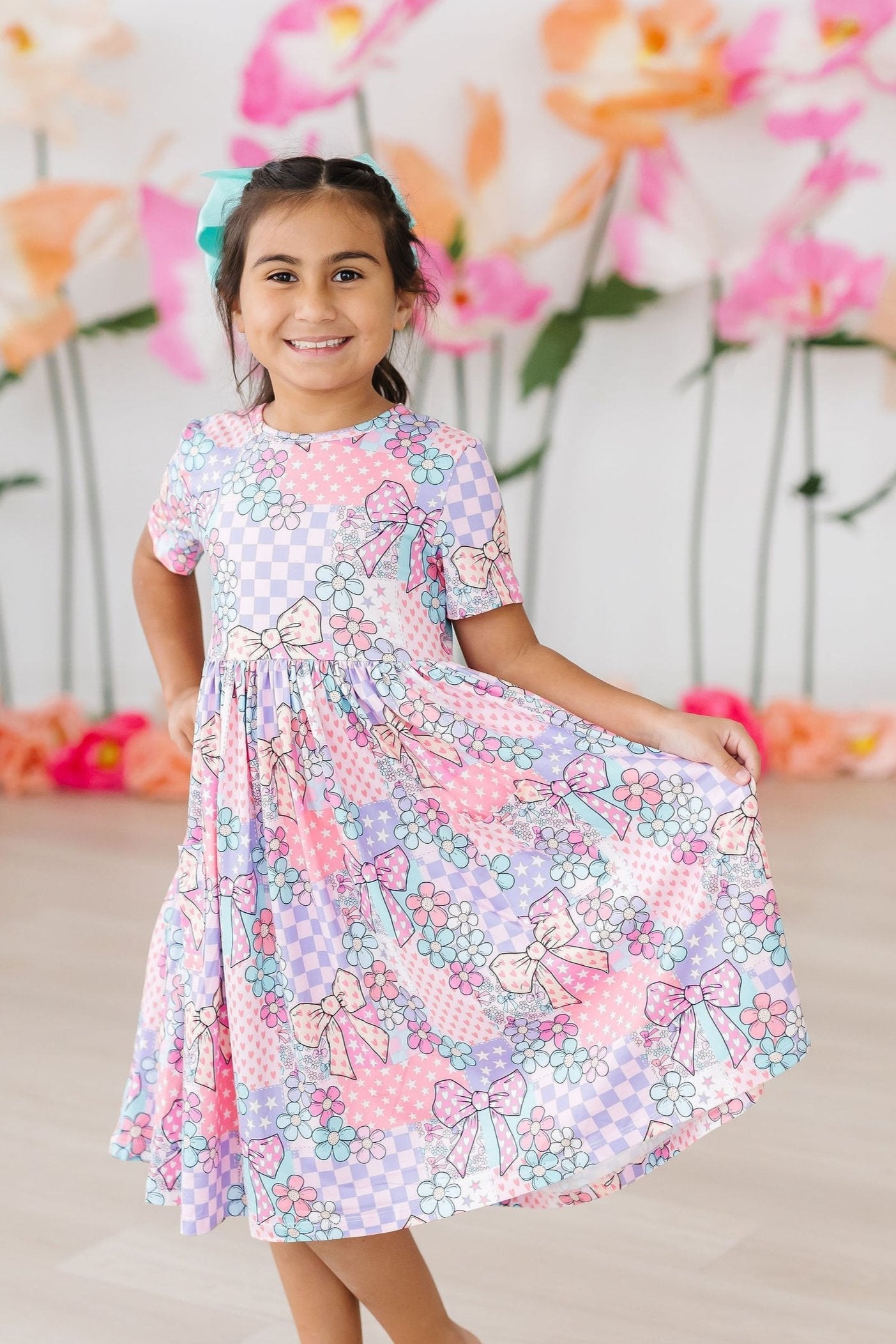 white christmas dresses Classic Girls Easter Dress Toddler Portrait Spring Beach Dresses Pink main image 1