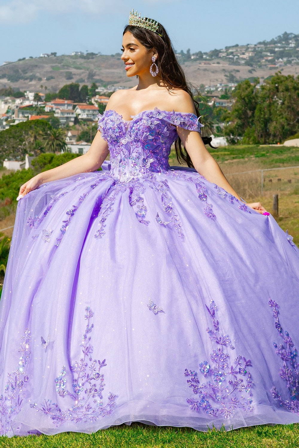 purple quinceanera dresses with butterflies Spaghetti Straps Princess Quinceanera Dresses with Butterfly Lace Appliques  Puffy Sweet 16 Dresses Ball Gown, Lake Blue, 18 : Amazon.ca: Clothing,  Shoes & Accessories