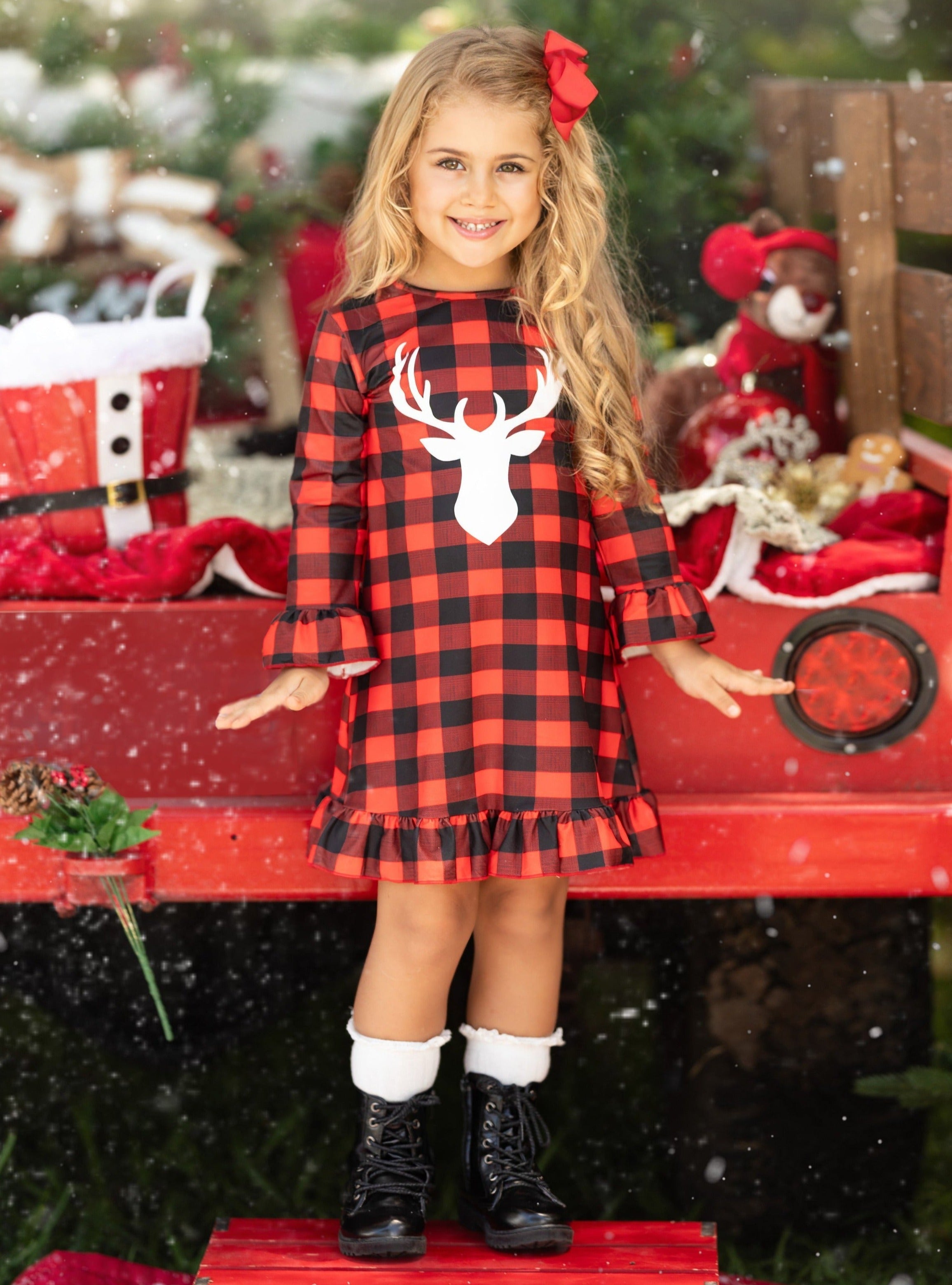 Girls plus size christmas dresses hotsell