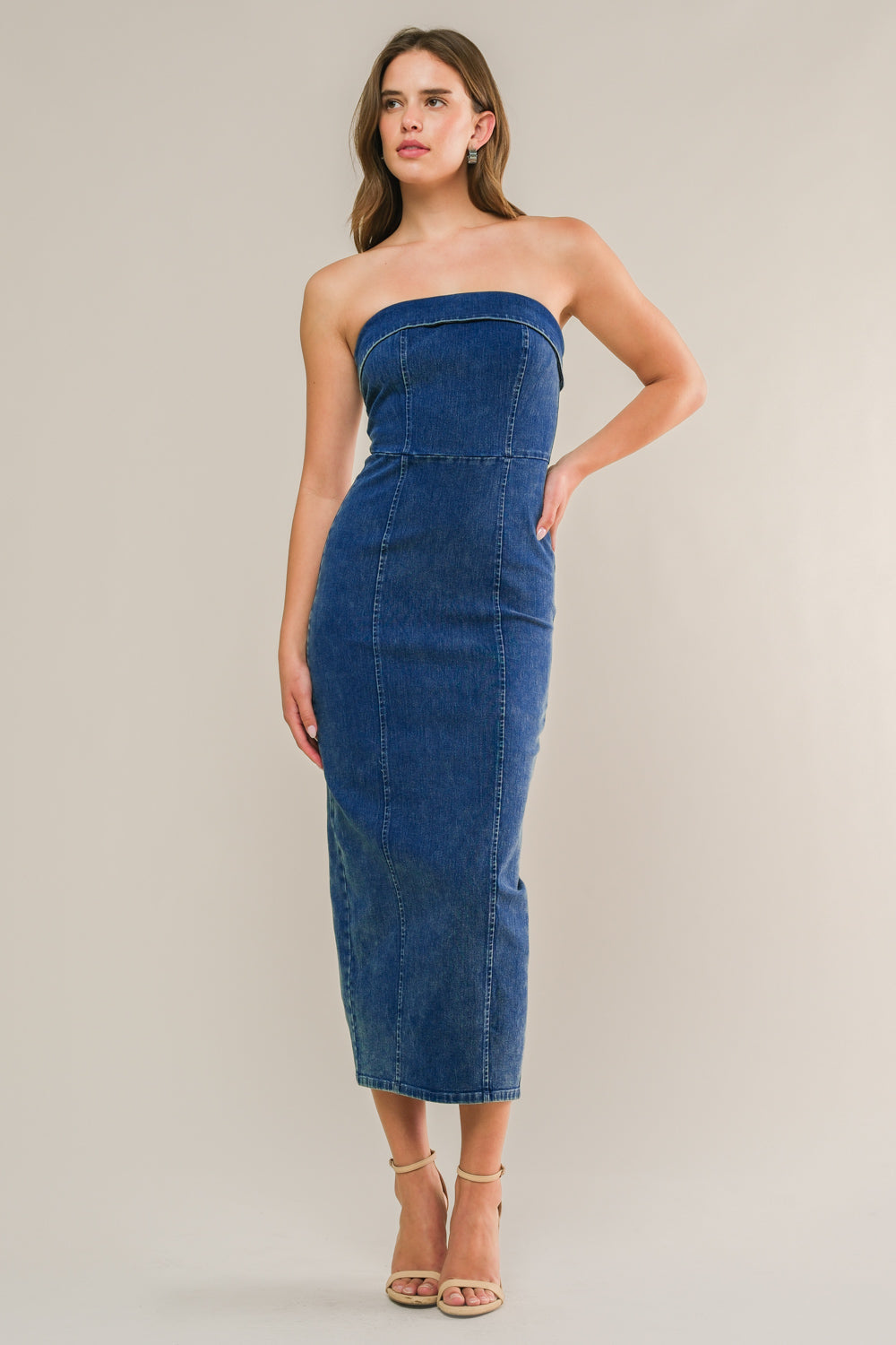 ENDLESS SUNSETS DENIM MIDI DRESS from Flying Tomato at Sophia's Style SophiasStyle.com ENDLESS SUNSETS DENIM MIDI DRESS from Flying Tomato at Sophia's Style SophiasStyle.com