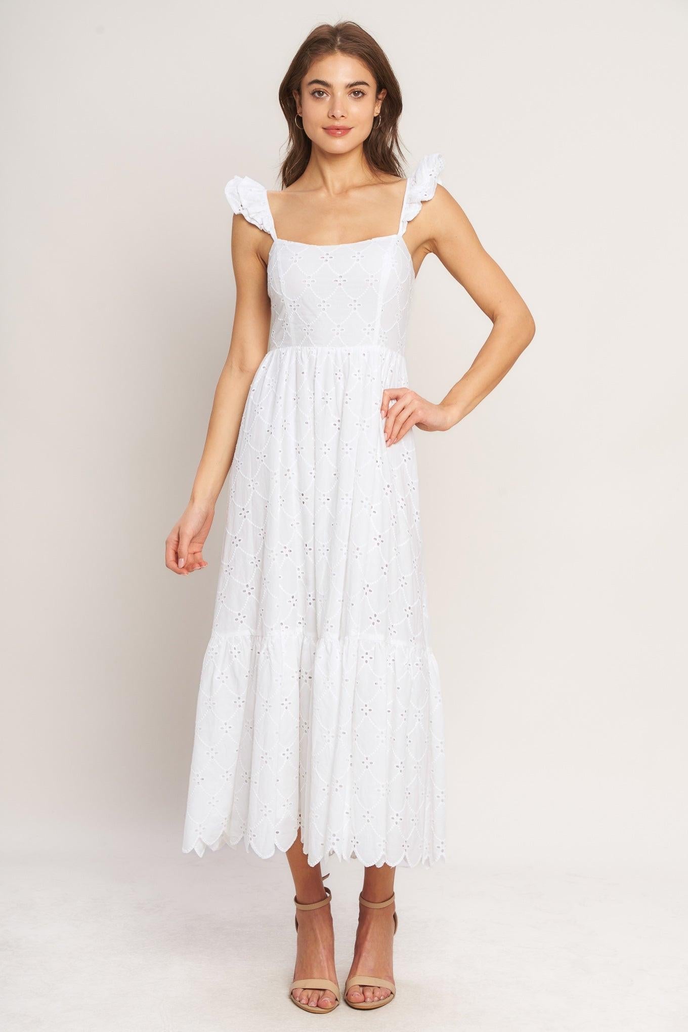 fitted wedding dress Spaghetti Strap Sweetheart Neckline Fit And Flare Wedding Dress   MakerryBridal