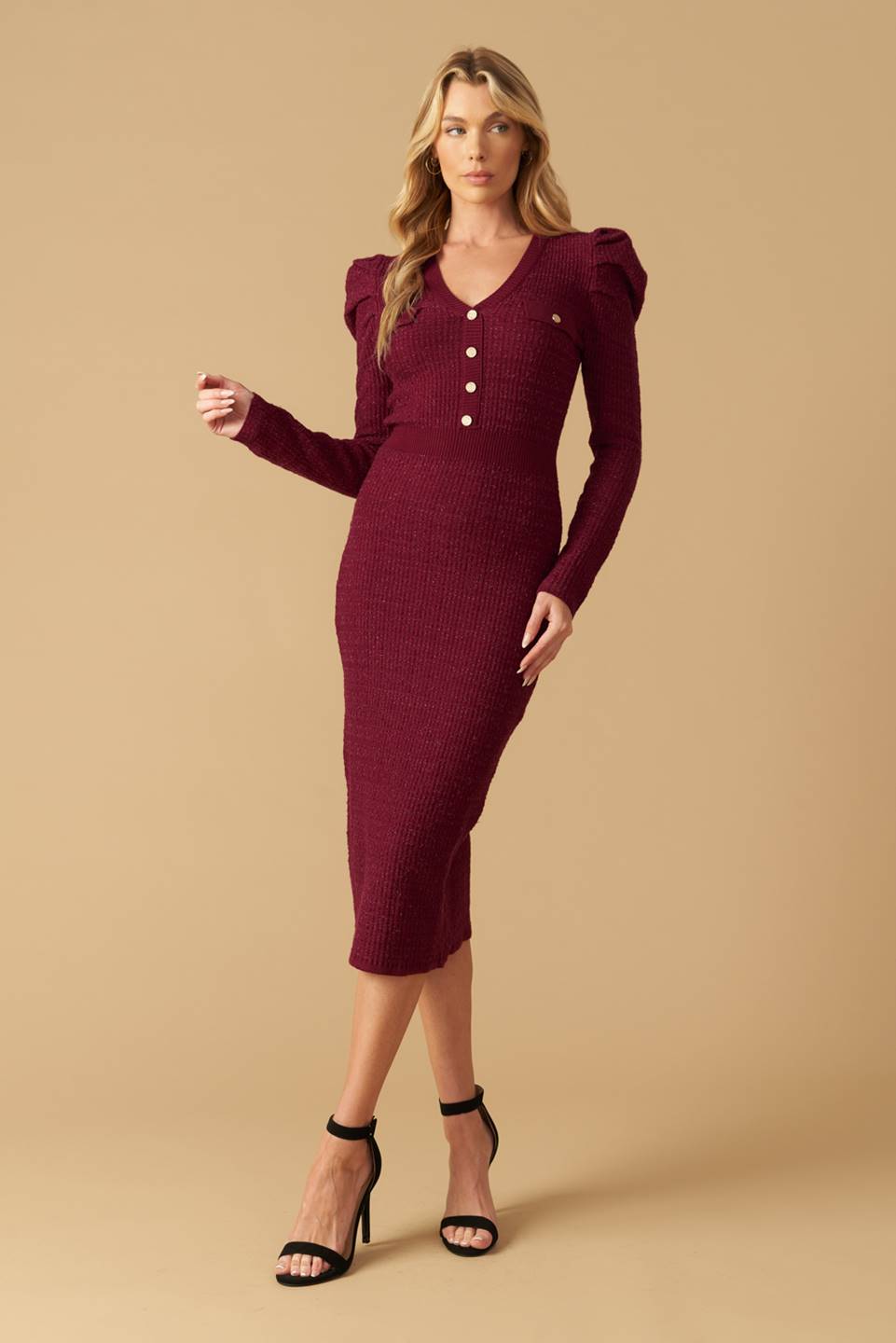 YOUNG LOVE SWEATER MIDI DRESS from Flying Tomato at Sophia's Style –  SophiasStyle.com