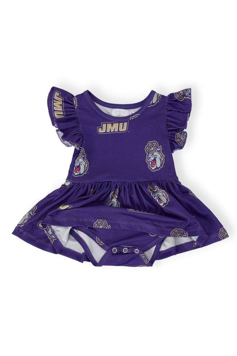 JMU Plaid Duke Dog Flutter Twirl  Dress main image 0