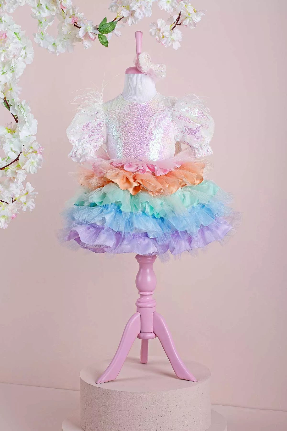 Perla Unicorn Party Dress 9-12 M