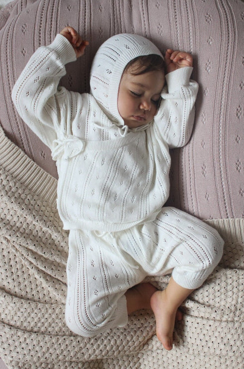 Kyte Baby Pointelle Take Me Home Set with Cap - Sakura