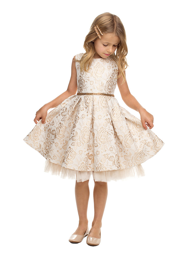 Gold Champagne Flower Girl Dresses | Sophiasstyle  SophiasStyle.com