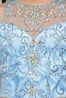 Cinderella Couture Girls Multi Color Crystal Pearl Halter Pageant Dress 4-16 - SophiasStyle.com