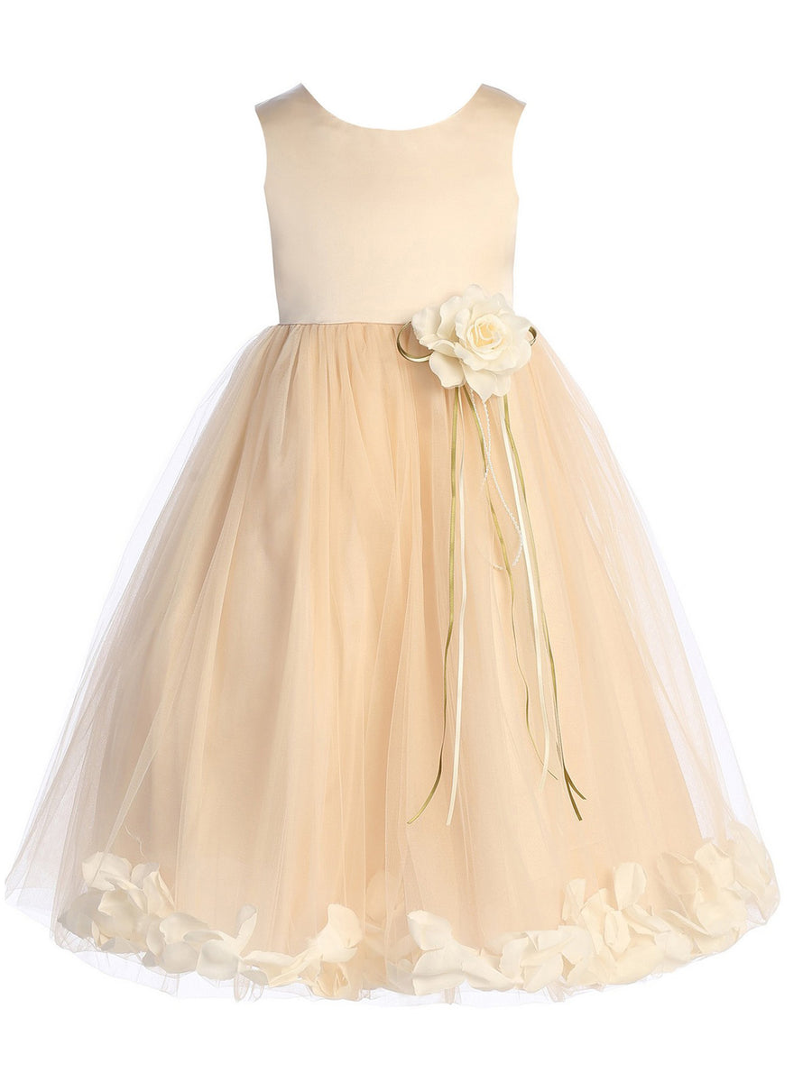 Big Girls Blush Satin Top Without Sash Petal Plus Size Dress 16.5-20.5 ...