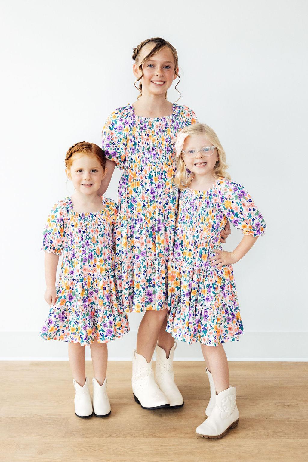 Garden Groove Smocked Ruffle Dress from Mila & Rose at Sophia's Style 7/8