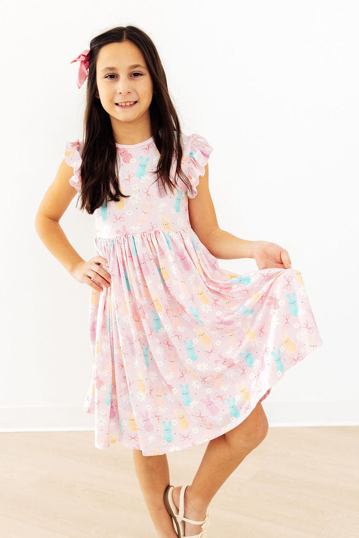 Preppy Peeps Flutter Sleeve Twirl Dress from Mila & Rose at Sophia's ...