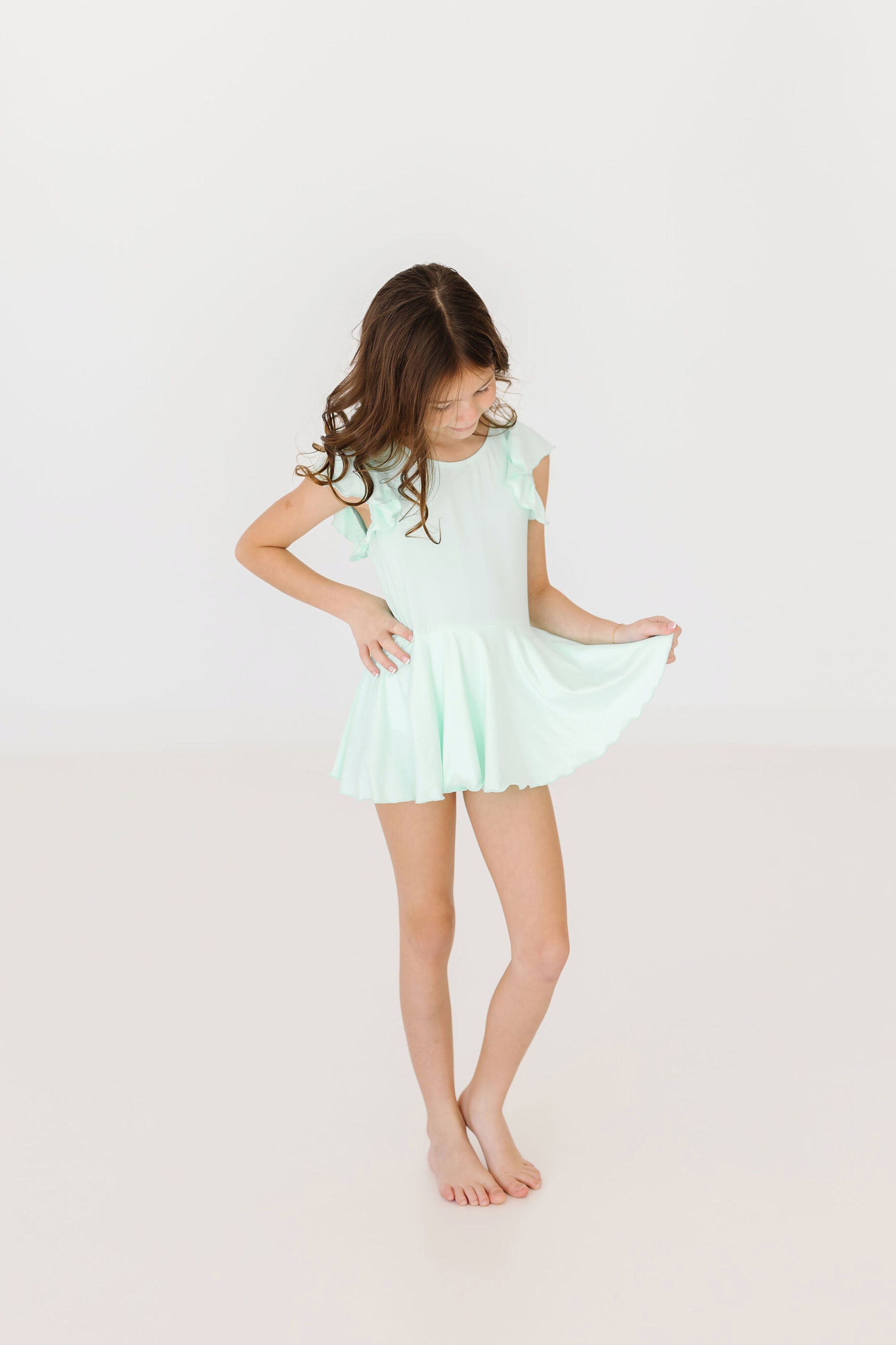 Pastel Green S/S Twirl Leotard 7/8