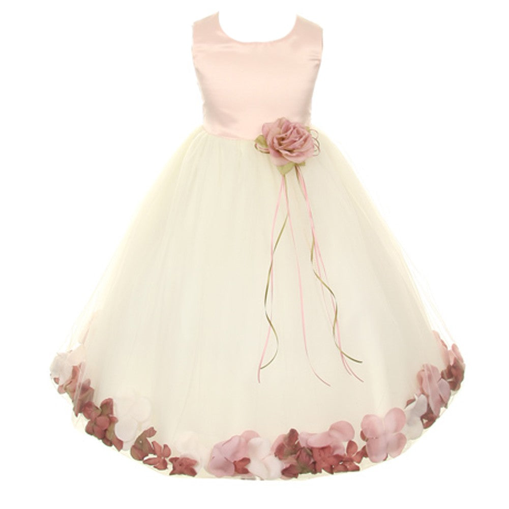 green emerald velvet dress Dideyttawl Junior Bridesmaid Dresses Ruffle Sleeve Square Neck Chiffon A-Line Flower Girl Dress with Slit 2508, Champagne / 8 main image 1