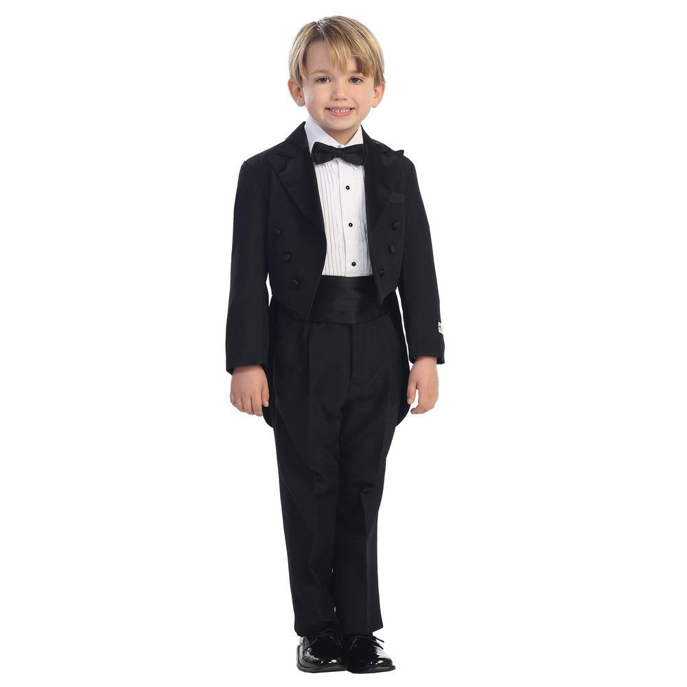 Andy & Evan Childrens Boys Satin Tuxedo Suit Suspenders Bow Tie Set Bl -  Shop Linda's Stuff
