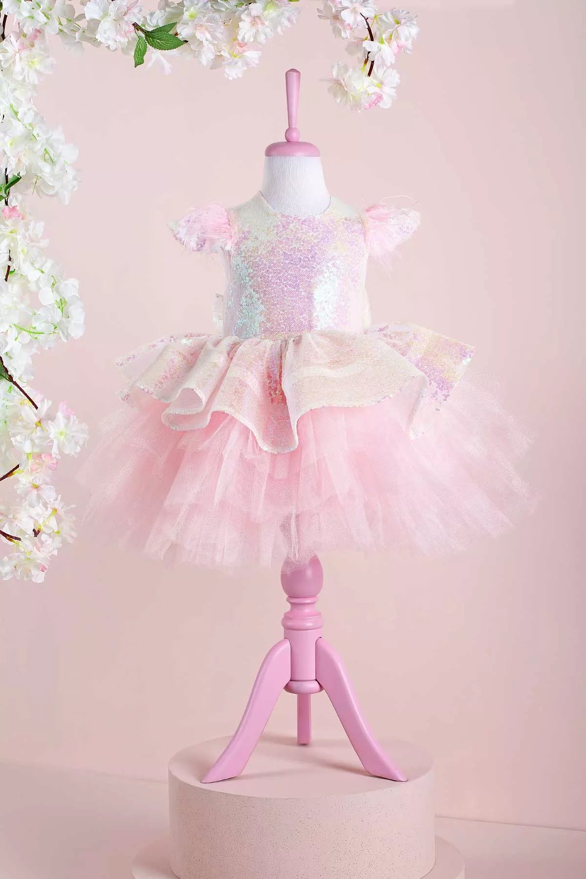 Cara Light Pink Party Dress 5 Y