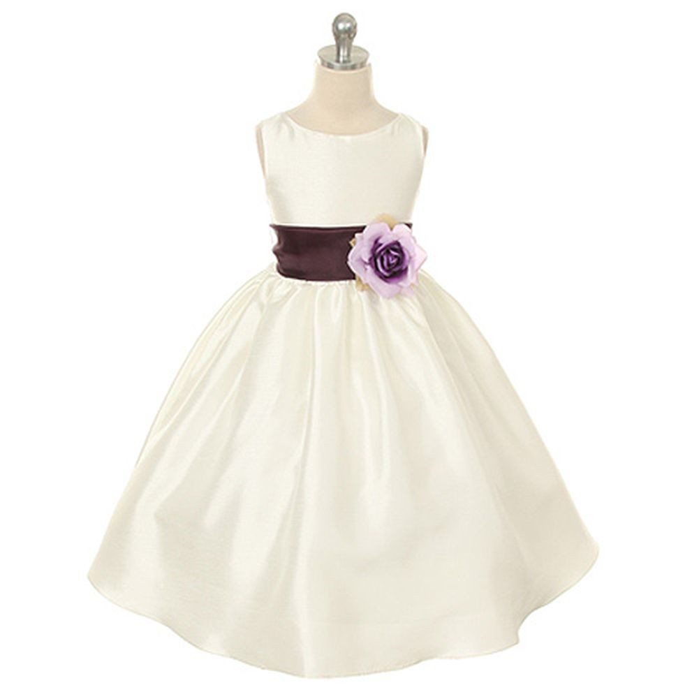 fitted lace wedding dress Kids Dream Big Girls Ivory Flower Easter Special Occasion Dress 12