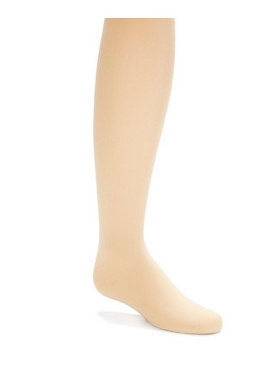 Little Girls Tan Solid Color Stretchy Soft Footed Tights 1-7 ...