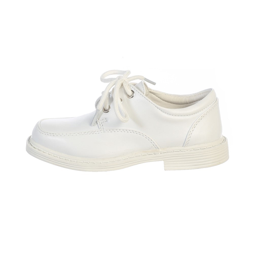 childrens white dress shoes Lito Toddler Boys White Lace Up Matte Special Occasion Dress Shoes 5-10