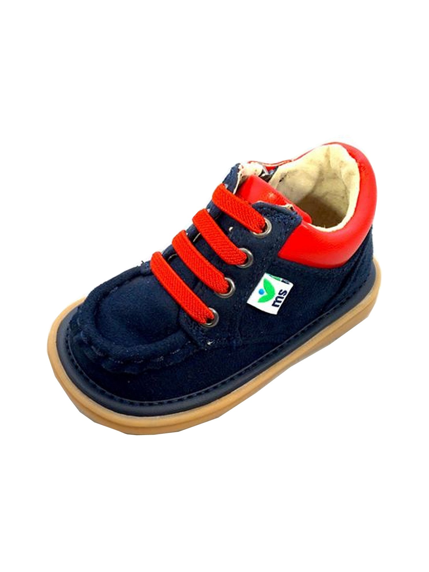 Mooshu Trainers Baby Boys Navy Blue Suede Squeaky Bailey Ankle